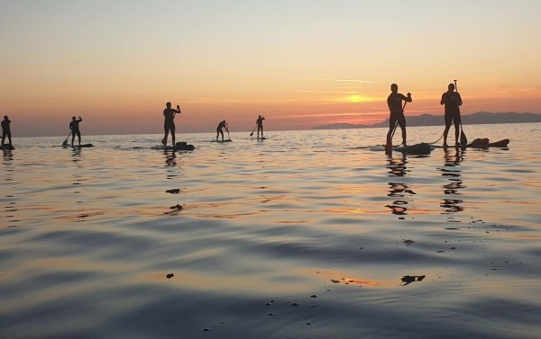Balade en paddle au coucher de soleil