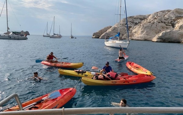 Kayak au large des calanques