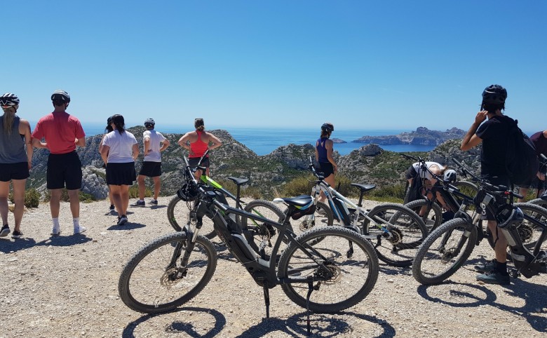 Point of view of the calanques by ebike