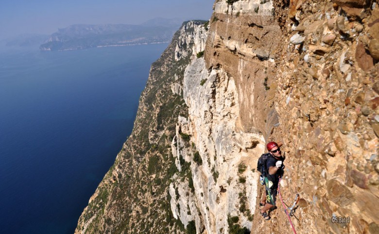 View from the cliff of cap canaille in south of France, rock climbing guide